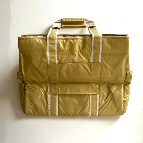 Lug Rover X-Large Carry-All Tote Metallic Gold with North Star Cream Interior - Picture 13 of 15